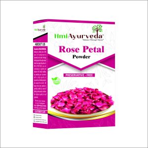 HMI Ayurveda Pure Rose Petal Powder | Natural Skin Toner & Glow Enhancer | 100% Herbal Face Pack Powder-200 gm
