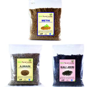 HMI Ayurveda Methi Ajwain Kali Jeeri Combo | Digestive Support & Weight Management Herbal Mix-400 gm