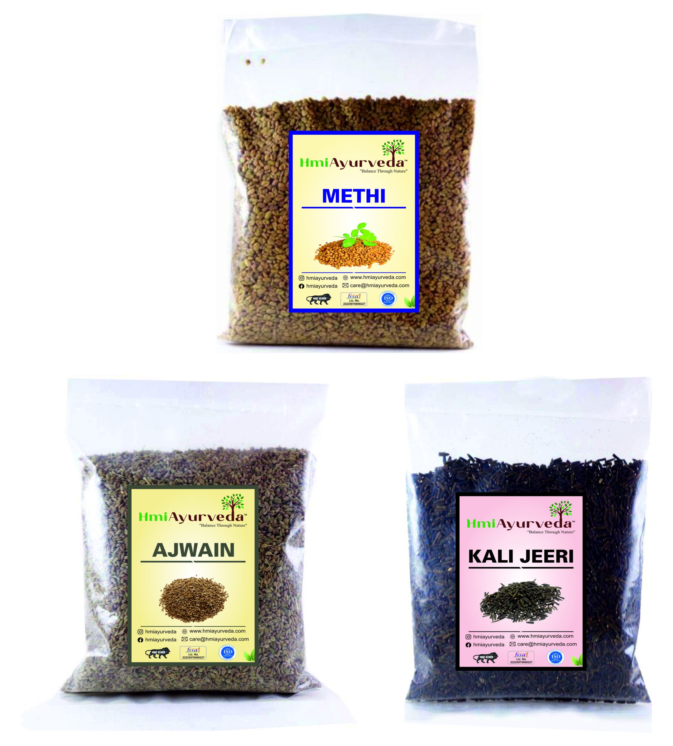 combo of methi, ajwain, kali jeeri HMI028